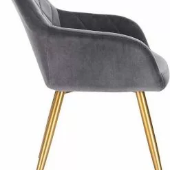 EUGAD Esszimmerstuhl (2 Stück), Wohnzimmerstuhl mit Armlehnen und Rückenlehne aus Samt Polsterstuhl Metallbeine in Gold Dunkelgrau Dunkelgrau | Dunkelgrau, Schwarz | Schwarz -Eugad Möbel Einkaufen 86596ae2 9f13 5dc5 ba2d 11598e96ed6f