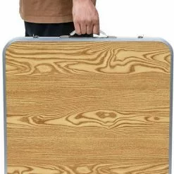 EUGAD Campingtisch, zusammenklappbar Pickniktisch, höhenverstellbar 120x60x55-62-70cm, Tischplatte aus MDF, Grau Eiche, Schwarz, Weiß -Eugad Möbel Einkaufen 86f9890c fbca 58c1 bbd8 e09fee7e5ad4