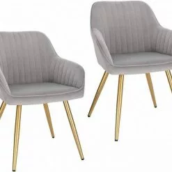 EUGAD Esszimmerstuhl, stühle 2er-Set,Samt,mit goldener Metallbeinen Blau, Bordeaux, Dunkelgrau, Dunkelgr&uuml;n, Hellgrau, Rosa, Schwarz -Eugad Möbel Einkaufen 875ffe3f b307 53d0 b1b3 910838cb1d8b