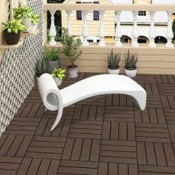 EUGAD WPC-Fliesen, 22 Stück WPC Terrassenfliesen in T-Form 30x30cm Dunkelgrau Anthrazit, Braun, Hellgrau -Eugad Möbel Einkaufen 87dc6962 6bcc 596c add9 29da60700b4b