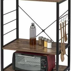 EUGAD Küchenregal, Standregal Bäckerregal, Industrie Design, MDF, Metall, Vintage 8 EUGAD Küchenregal, Standregal Bäckerregal, Industrie Design, MDF, Metall, Vintage -Eugad Möbel Einkaufen 87e8f78d 8b05 506c 8a3e 6ab0024809ea