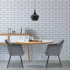 EUGAD Polsterstuhl (1 Stück), Küchenstuhl Samt Stuhl Sessel mit Armlehne, Metallbeine, für Esszimmer Wohnzimmer, Schwarz Dunkelgrau -Eugad Möbel Einkaufen 891b369d cce3 44b3 a95e b88c4f7b318b