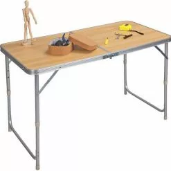 EUGAD Campingtisch, zusammenklappbar Pickniktisch, höhenverstellbar 120x60x55-62-70cm, Tischplatte aus MDF, Grau Eiche, Schwarz, Weiß -Eugad Möbel Einkaufen 8988b7cc 0d14 515b 878c e5261ac23bdf