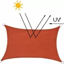 EUGAD Sonnensegel »Z-SSS1188ter21«, Sonnenschutz wasserabweisend HDPE Terrakotta 250 x 350 x 250 cm -Eugad Möbel Einkaufen 89e1360d 279d 5b18 b585 976eb005e1cc