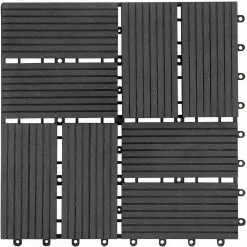 EUGAD WPC-Fliesen, 22 Stück WPC Terrassenfliesen Klickfliesen 30x30cm Coffee Anthrazit, Dunkelgrau, Hellgrau -Eugad Möbel Einkaufen 8a8d1de5 5432 5543 9d9e 046b7d8beb1b