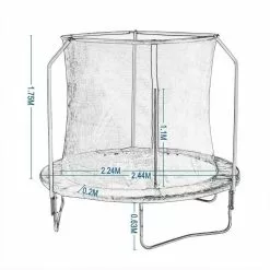 EUGAD Gartentrampolin, (1), Trampolin 244 cm mit Sicherheitsnetz Schwarz -Eugad Möbel Einkaufen 8acc336f 93ee 4449 9230 d226ac2a043e