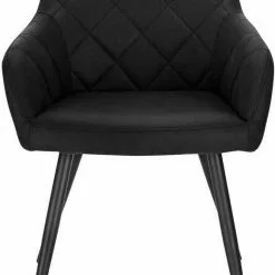 EUGAD Esszimmerstuhl (1 Stück), Wohnzimmerstuhl aus Stoff, Polsterstuhl mit Armlehnen und Rückenlehne, Gestell aus Metall Anthrazit, Braun, Grau -Eugad Möbel Einkaufen 8bc08c76 e0a7 5519 a447 74613c51e0b0