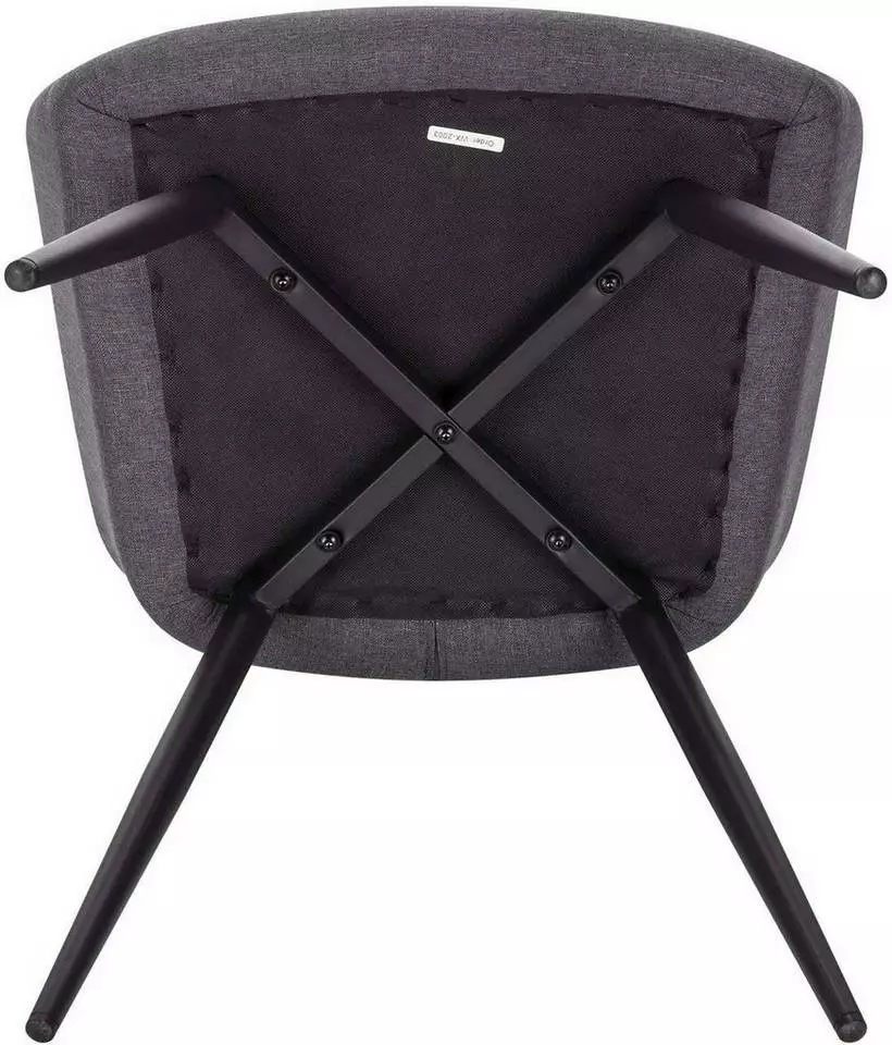 EUGAD Esszimmerstuhl (1 Stück), Wohnzimmerstuhl aus Leinen Polsterstuhl mit Armlehnen und Rückenlehne schwarze Gestell aus Metall Hellgrau Dunkelgrau 15 EUGAD Esszimmerstuhl (1 Stück), Wohnzimmerstuhl aus Leinen Polsterstuhl mit Armlehnen und Rückenlehne schwarze Gestell aus Metall Hellgrau Dunkelgrau – Bild 15