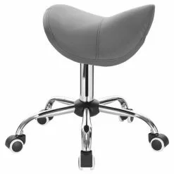 EUGAD Drehstuhl (1 Stück), Sattelhocker gepolstert höhenverstellbar aus Kunstleder Grau Schwarz, Wei&szlig; -Eugad Möbel Einkaufen 8d2b4101 704e 5c19 923c 5a002e0cd981