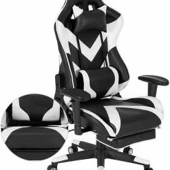 EUGAD Gaming Chair, Bürostuhl, Gaming Stuhl, Kunstleder, mit einstellbaren Armlehnen Rot Blau, Schwarz, Weiß 54 EUGAD Gaming Chair, Bürostuhl, Gaming Stuhl, Kunstleder, mit einstellbaren Armlehnen Rot Blau, Schwarz, Weiß -Eugad Möbel Einkaufen 8d578be0 a5ef 57d3 bd7c 47b2d24730f5