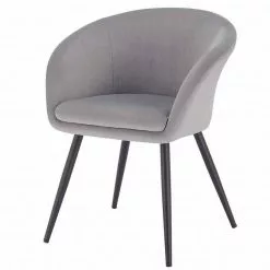 EUGAD Esszimmerstuhl, mit Armlehne, Retro Design, Samt, Metall Dunkelgrau Hellgrau, Schwarz -Eugad Möbel Einkaufen 8e39b8b8 6a78 561f a5f8 a4cc5ae1eaf1