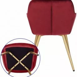 EUGAD Esszimmerstuhl, stühle 2er-Set,Samt,mit goldener Metallbeinen Blau, Bordeaux, Dunkelgrau, Dunkelgr&uuml;n, Hellgrau, Rosa, Schwarz -Eugad Möbel Einkaufen 900bd063 9f26 5cc5 b902 da4ab9f04e81