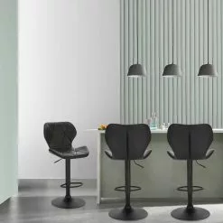 EUGAD Barhocker, 4er-Set mit Rückenlehne aus Kunstleder Metall Braun Anthrazit, Dunkelbraun, Grau -Eugad Möbel Einkaufen 90fd2027 2804 4a67 98ef cd75afefff62