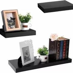 EUGAD Wandregal, 3er-Set Wandregal in verschiedenen Farben & Größen Weiß Schwarz, Wei&szlig; -Eugad Möbel Einkaufen 9113501a 7644 4d53 a936 fcf937980d5e