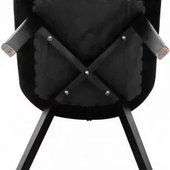 EUGAD Esszimmerstuhl (2 Stück), Wohnzimmerstuhl mit Rückenlehne, Polsterstuhl Küchenstuhl Weich Samt und Holz für ESS- und Wohnzimmer Schwarz Dunkelgrau, Dunkelgrün, Rosa -Eugad Möbel Einkaufen 9126d884 ca62 52ce 9bfc e7910118617d