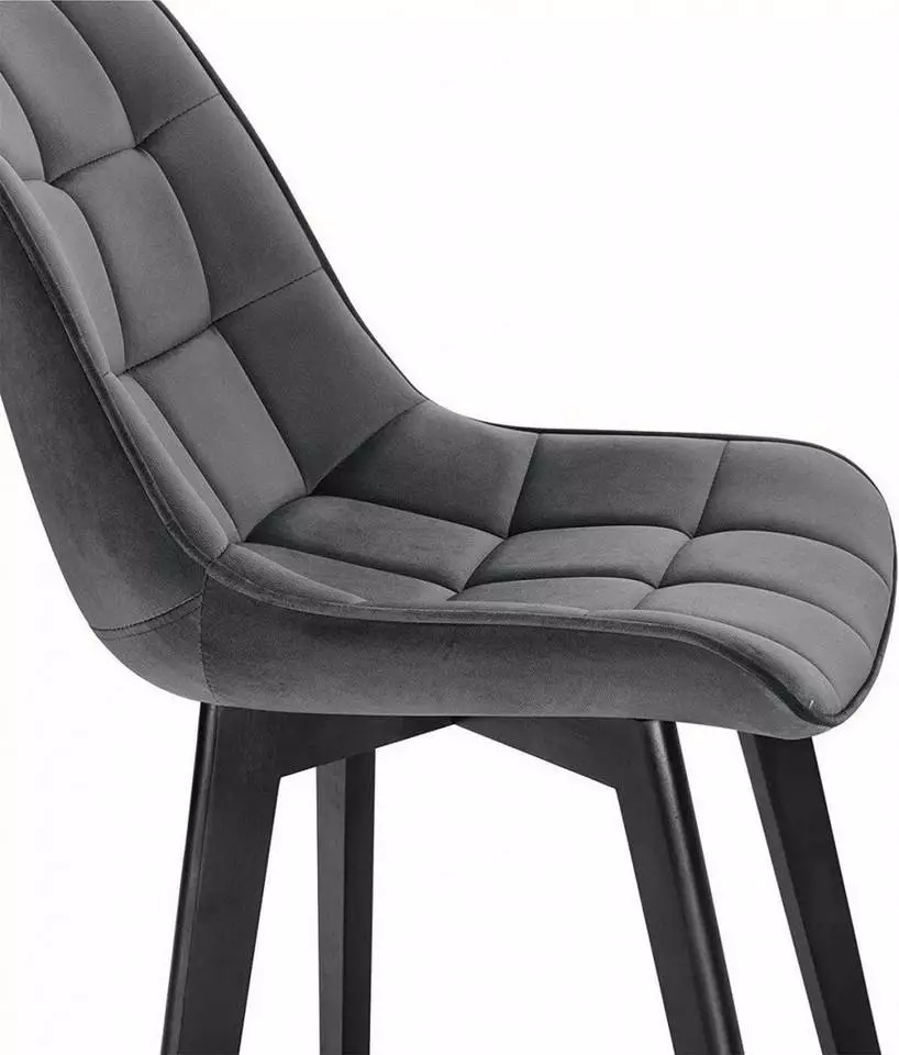 EUGAD Esszimmerstuhl (1 Stück), Wohnzimmerstuhl mit Rückenlehne, Polsterstuhl Küchenstuhl Weich Samt und Holz für ESS- und Wohnzimmer Dunkelgrau Dunkelgrün, Rosa, Schwarz 6 EUGAD Esszimmerstuhl (1 Stück), Wohnzimmerstuhl mit Rückenlehne, Polsterstuhl Küchenstuhl Weich Samt und Holz für ESS- und Wohnzimmer Dunkelgrau Dunkelgrün, Rosa, Schwarz – Bild 6