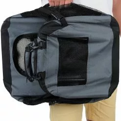 EUGAD Tiertransporttasche, Hundebox faltbar Hundetransportbox Auto Transportbox Reisebox Katzenbox Grau -Eugad Möbel Einkaufen 93d2ed48 c9b3 500b 9340 2987c9c21333