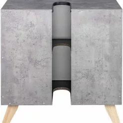 EUGAD Waschbeckenunterschrank Unterschrank Badezimmerschrank mit Tür 60 x 30 x 62 cm Grau-Weiß -Eugad Möbel Einkaufen 941ce0ae 8737 56d7 8cb7 6272c1963c8a