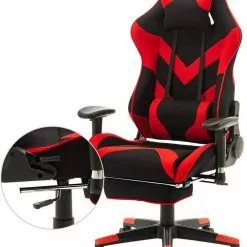 EUGAD Gaming Chair, Bürostuhl, Gaming Stuhl, Stoffbezug Rot Grau, Schwarz 26 EUGAD Gaming Chair, Bürostuhl, Gaming Stuhl, Stoffbezug Rot Grau, Schwarz -Eugad Möbel Einkaufen 9474f6e9 0201 5fbc ab83 45459c8006c0