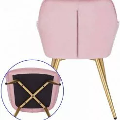 EUGAD Esszimmerstuhl, stühle 2er-Set,Samt,mit goldener Metallbeinen Blau, Bordeaux, Dunkelgrau, Dunkelgr&uuml;n, Hellgrau, Rosa, Schwarz -Eugad Möbel Einkaufen 9536a891 b590 5828 80c5 46139a3b585d