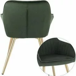 EUGAD Polsterstuhl (Set, 1 Stück), Esszimmerstuhl Küchenstuhl Samt, mit goldener Metallbeinen Blau, Bordeaux, Dunkelgrau, Dunkelgrün, Hellgrau, Rosa, Schwarz -Eugad Möbel Einkaufen 9579a06c 37cc 4060 a8b1 1387f45189f1