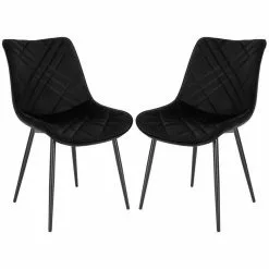 EUGAD Esszimmerstuhl (2 Stück), Küchenstuhl, Polsterstuhl Stuhl,Wohnzimmerstuhl ohne Armlehne, Metallbeine, Samt, Hellgrau Dunkelgrau, Schwarz -Eugad Möbel Einkaufen 95961286 8fef 49e9 a309 b53ef0830c2b