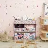 EUGAD Bücherregal, Kinder Aufbewahrungsregal Spielzeugregal Bücherregal Spielzeugkiste Kinderkommode Kindermöbel 3 Schichten mit 6 Kisten aus MDF Rosa