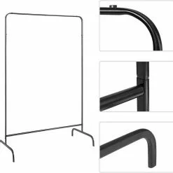 EUGAD Garderobenständer, (1 St), Kleiderständer, Kleiderstange, Metall, Weiß Schwarz, Weiß -Eugad Möbel Einkaufen 9669b02b a492 5988 9f1f 2ac56090fdfd