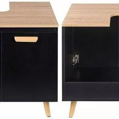 EUGAD Waschbeckenunterschrank Badschrank Unterschrank mit 2 Türe Weiß Grau, Schwarz, Wei&szlig; -Eugad Möbel Einkaufen 971759b4 778a 5424 9069 a04d6d4b5bd3