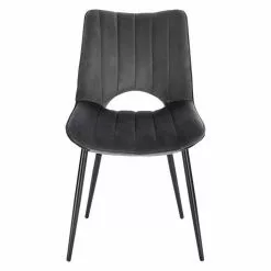 EUGAD Esszimmerstuhl (2 Stück), Küchenstuhl, Polsterstuhl, Wohnzimmerstuhl ohne Armlehne, Metallbeine, Samt, Dunkelgrau Hellgrau, Schwarz -Eugad Möbel Einkaufen 973c38e4 d792 4da1 9478 02cc7247c1a2