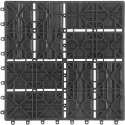 EUGAD WPC-Fliesen, 11 Stück WPC Terrassenfliesen Klickfliesen 30x30cm Hellgrau Anthrazit, Coffee, Dunkelgrau -Eugad Möbel Einkaufen 9953ac07 55bc 56f1 a53e 002e55d5d8c4