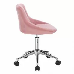 EUGAD Schreibtischstuhl (1 Stück), Bürohocker Rollhocker mit Rollen, Samt, höhenverstellbar, Rosa Dunkellgrau, Hellgrau -Eugad Möbel Einkaufen 9989a6bd 62e1 5575 b681 1058b26862f6