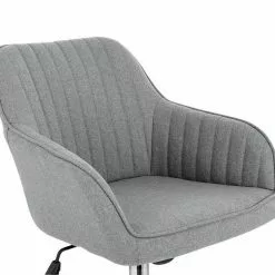 EUGAD Schreibtischstuhl, Bürostuhl Bürohocker Rollhocker aus Leinen Hellgrau Duneklgrau -Eugad Möbel Einkaufen 9a17fff2 e447 5884 a3ad 4d494a50acc9