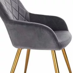 EUGAD Esszimmerstuhl (2 Stück), Wohnzimmerstuhl mit Armlehnen und Rückenlehne aus Samt Polsterstuhl Metallbeine in Gold Dunkelgrau Dunkelgrau | Dunkelgrau, Schwarz | Schwarz -Eugad Möbel Einkaufen 9a8639a2 3aaf 56be 95dd f30b61ae9950