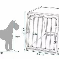 EUGAD Tiertransportbox, Hundetransportbox Alu Hundebox Reisebox Autobox für Husky Samojede Weimaraner Labrador Golden Retriever 90 x 65 x 69 cm XXL Schwarz Grau -Eugad Möbel Einkaufen 9b456ed0 c38e 4561 845d e6b95f9c90da