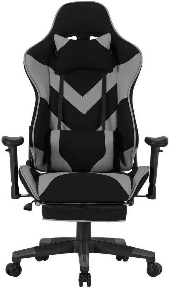 EUGAD Gaming Chair, Bürostuhl, Gaming Stuhl, Stoffbezug Rot Grau, Schwarz 8 EUGAD Gaming Chair, Bürostuhl, Gaming Stuhl, Stoffbezug Rot Grau, Schwarz – Bild 8