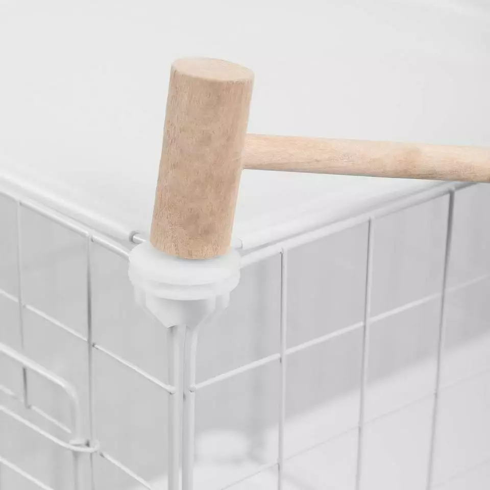 EUGAD Freigehege, Freigehege Kaninchen mit Stauraum Hasen Meerschweinchen Welpenauslauf Laufgitter mit Tür&Treppe DIY Schwarz 48 Platten (35x35cm/Platte) 110x 75 x 110 cm 8 EUGAD Freigehege, Freigehege Kaninchen mit Stauraum Hasen Meerschweinchen Welpenauslauf Laufgitter mit Tür&Treppe DIY Schwarz 48 Platten (35x35cm/Platte) 110x 75 x 110 cm – Bild 8