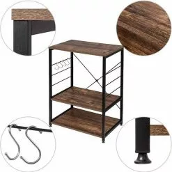 EUGAD Küchenregal, Standregal Bäckerregal, Industrie Design, MDF, Metall, Vintage 9 EUGAD Küchenregal, Standregal Bäckerregal, Industrie Design, MDF, Metall, Vintage -Eugad Möbel Einkaufen 9e01dddd 1b24 5aa0 9dd5 249483c86622