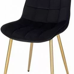 EUGAD Esszimmerstuhl, 6er-Set Küchenstühle Wohnzimmerstuhl mit Rückenlehne, Samt Sitzfläche, Gold Beine Schwarz Dunkelgrün, Grau, Rosa -Eugad Möbel Einkaufen 9f326ff4 883a 5fc2 b6c3 c9ca4a8aee1b