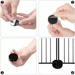 EUGAD Freigehege, Freigehege für Kaninchen Hasen Meerschweinchen Welpenauslauf Laufgitter mit Tür Doppelstöckig DIY 22 Platten Schwarz 140 x 70 x 70 cm -Eugad Möbel Einkaufen 9f71076c c203 5c8e 95df 9525935969dc