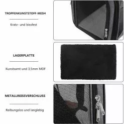 EUGAD Tiertransporttasche bis 8,00 kg, Katzentragetasche Hundetragetasche Schultertasche Haustiertasche Faltbare Transporttasche Reisetasche Traglast Oxford mit Schultergurt Grau 45x30x35cm -Eugad Möbel Einkaufen a003cdc4 7efe 494f a8b4 60c8ce9fa163