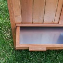 EUGAD Tierhaus, Kaninchenstall Kleintierstall Hasenkäfig, mit Treppe Wetterfest Doppelstöckig, Hellrot -Eugad Möbel Einkaufen a00f3690 8305 55f0 96b8 d376e1a8db16