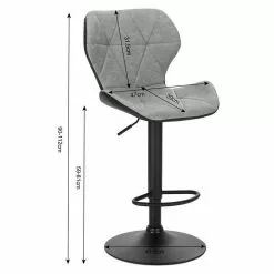 EUGAD Barhocker, 4er-Set mit Rückenlehne aus Kunstleder Metall Braun Anthrazit, Dunkelbraun, Grau -Eugad Möbel Einkaufen a10125a1 9887 46f3 b1af f8ab6a92d3d3