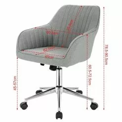 EUGAD Schreibtischstuhl, Bürostuhl Bürohocker Rollhocker aus Leinen Hellgrau Duneklgrau -Eugad Möbel Einkaufen a19f5ff2 5863 5ed1 837a 6f99f5f44734