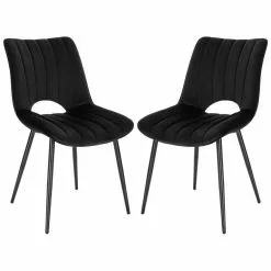 EUGAD Esszimmerstuhl (2 Stück), Küchenstuhl, Polsterstuhl, Wohnzimmerstuhl ohne Armlehne, Metallbeine, Samt, Dunkelgrau Hellgrau, Schwarz -Eugad Möbel Einkaufen a21ee6cf 1186 4842 b647 92c2e0d1bcab