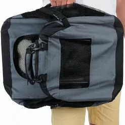 EUGAD Tiertransporttasche, Hundebox faltbar Hundetransportbox Auto Transportbox Reisebox Katzenbox Grau -Eugad Möbel Einkaufen a7523314 aae8 535e 8e0e 0aff977b919d