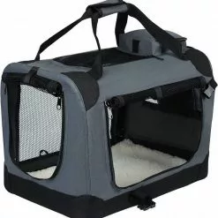EUGAD Tiertransporttasche, Hundebox faltbar Hundetransportbox Auto Transportbox Reisebox Katzenbox Grau -Eugad Möbel Einkaufen a7ded273 1023 5400 8b64 9ffca75a1191