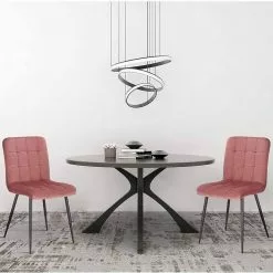 EUGAD Esszimmerstuhl (4 Stück), Polsterstuhl Wohnzimmerstuhl Samtstuhl Sessel mit Rückenlehne, Metallbeine, Sitzfläche aus Samt, Blau Creme, Dunkelgrau, Hellgrau, Rosa -Eugad Möbel Einkaufen a7feab62 1471 4462 b136 84275ef70b60