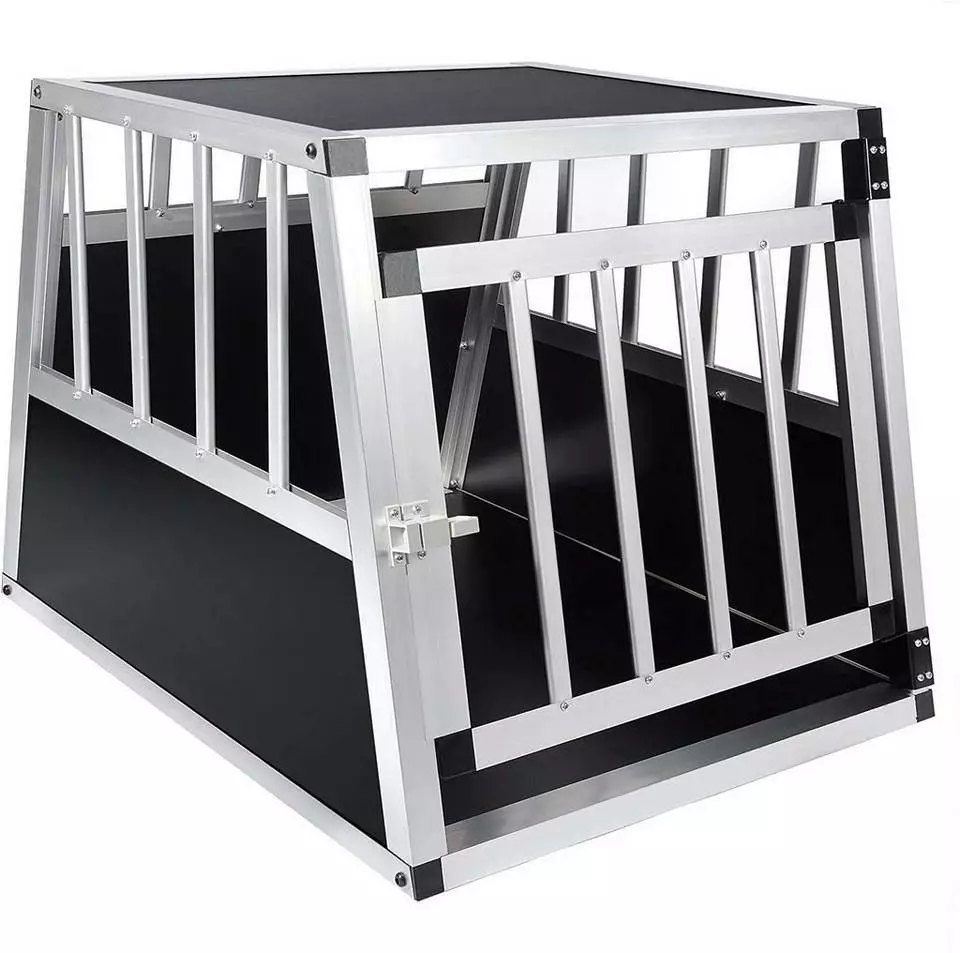 EUGAD Tiertransportbox, Hundetransportbox Alu Hundebox Reisebox Autobox für kleine/mittlere Hunde Französische Bulldogge Beagle Terriers Dackel Shiba Inu 69 x 54 x 50 cm L 1 EUGAD Tiertransportbox, Hundetransportbox Alu Hundebox Reisebox Autobox für kleine/mittlere Hunde Französische Bulldogge Beagle Terriers Dackel Shiba Inu 69 x 54 x 50 cm L