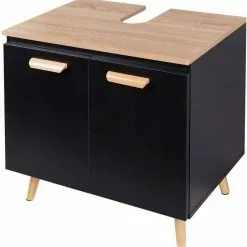 EUGAD Waschbeckenunterschrank Badschrank Unterschrank mit 2 Türe Weiß Grau, Schwarz, Wei&szlig; -Eugad Möbel Einkaufen a989fddb 810b 5611 aed1 b812e0b2b70b